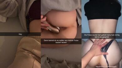 Cheating Girlfriend sends videos while fucking Snapchat Cuckold German