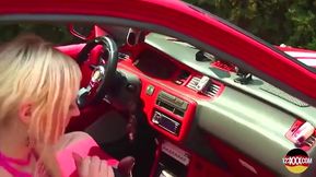 German Blonde Getting Her Shaved Cunt Smashed in POV