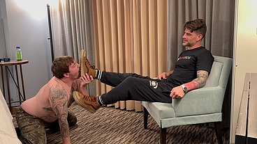 Foot Fag Worships & Gets Fucked up