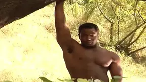 Blonde girl alone in the forest, finded out and banged by a black cock