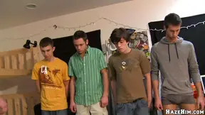 A twink takes a shower and gets his mouth and butt fucked hard