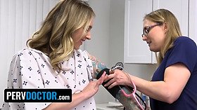 Naughty patient Sonny Mckinley gets a wild nonconventional test in the doctor's office - POV handjob, role play, and cum