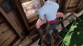 Thieving Elf Slut Caught & Fucked on Window in Whorecraft TOA