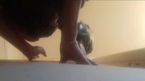 40 mins full video wearing high heels and catsuit and taking a cock down my mouth and pussy in gloryhole
