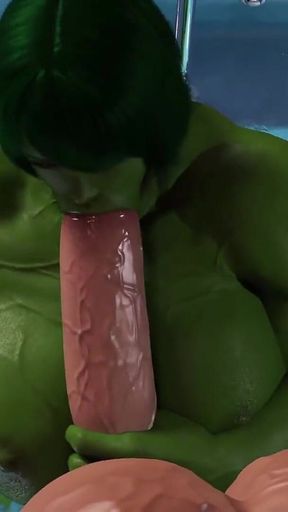 She Hulk Loves Getting Her Asshole Stretched by Monster Cock