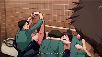 Two Asian girls show off big buns in uncensored hentai threesome