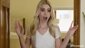 Slim blonde backpacker drops to her knees for a BBC fellatio by the hostel