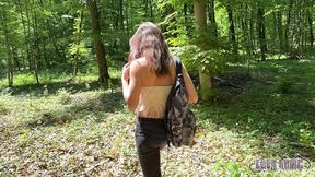 wild anal masturbation in the forest