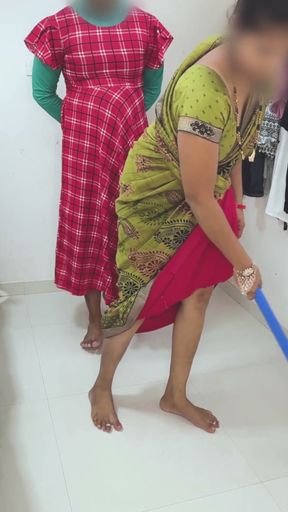 Komal's mistress turned out to be a lesbian and the maid played with her   Clip 1