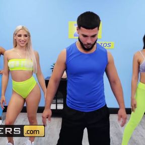 Gorgeous Babes Abella Danger and Katana Kombat dancing and fucking