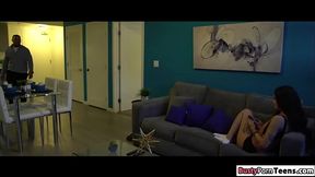 Horny asian sucks and rides black dick