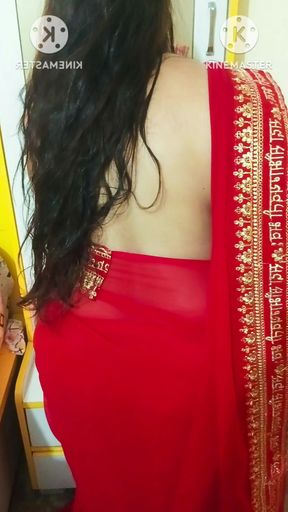 Pankhuri Kunal Shooting in Red Hotel Room