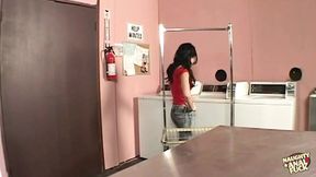 Spanish Seductress Gets her Ass&#x1F351; Plowed with Juicy Cum by Random Stud at Coin-Operated Washateria