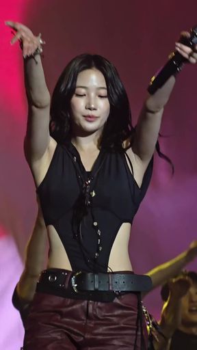 Japanese wife shows off armpit hair while enjoying K-pop music