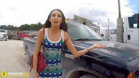 Roadside - Spicy Latina fucks a big dick to free her car