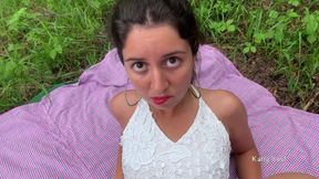Anal Fucked in Forest in Fishnet Pantyhose