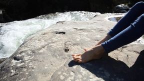 Ballerina shows her feet