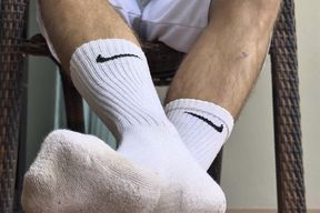 Feet ignoring and smoking..