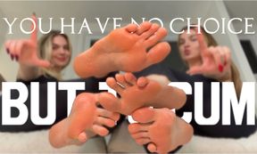 You have no choice but to eat your cum for our soles