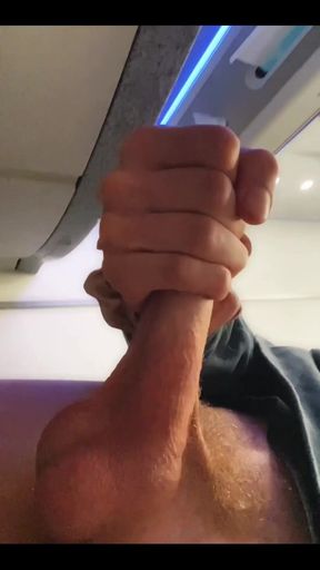 French Femboy Jerking off in the Toilet