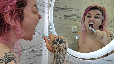 4K DENTAL HYGIENIST ROUTINE MOUTH FETISH CLOSEUPS NAKED REBECA ADDAMS
