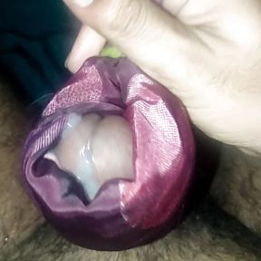 Satin silk handjob porn - Bhabhi satin suit rollover and cum of dick head (133)