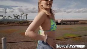 Busty brunette teen Sahara Skye takes on Charles Deras huge cock