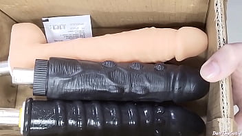 cute tgirl DaniTheCutie painfully fucks herself with a very weird looking dildo