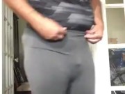 Feeling my brand new womens spandex leggings
