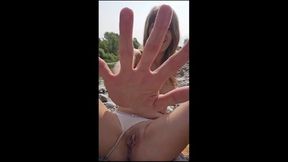 Lonely Milf Wets Her Panties On The Beach With Her Own Squirt. Italian Wife - Alma Sol