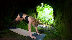 Fit Hawaiian Babe Doing Yoga