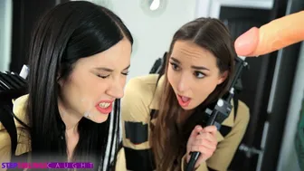 Step Siblings Andi & Jazmin Explore Rubber Toys in Steamy Threesome