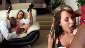 Amber and Courtney hot group interracial