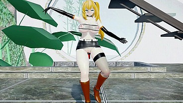 Mirai Akari Sex And Dance Cynical Night Plan Hentai Vtuber Girl Big Boobs Mmd 3D Orange Boots