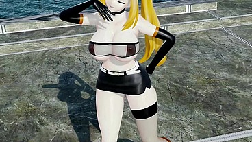 Mirai Akari Sex And Dance Cynical Night Plan Hentai Vtuber Girl Big Boobs Mmd 3D Orange Boots