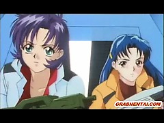 Hentai cutie caught and hot monster tentacles poked