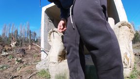 Chapter 3 - Big Dick Jerk on the Wet Woods Bench (4K Outdoor Solo)