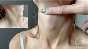 Flora Hexx Explores Zura’s Adam’s Apple | Throat & Neck Fetish Close-Up - 1080p
