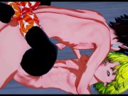 Zenitsu wraps his legs around Tanjiro and lets him cum in his ass - Demon Slayer Hentai.