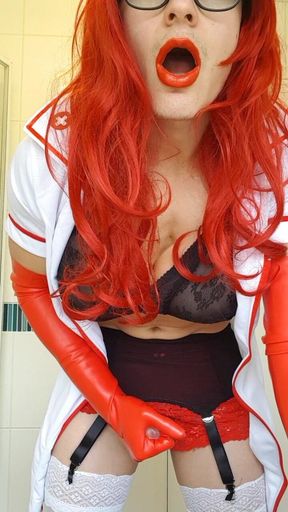 Naughty Nurse Getting Horny and Cumming