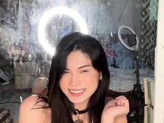 Amateur shemale tranny in solo video