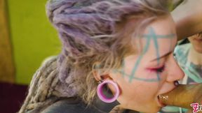 Inked-up Girls Ass FUCK Double Anal with a Big Cock