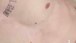 Ink-Skin Slim Guy Jerks Off While Smoking - Hot Amateur Masturbation