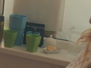 She made a cappuccino for her boss using a magic wand