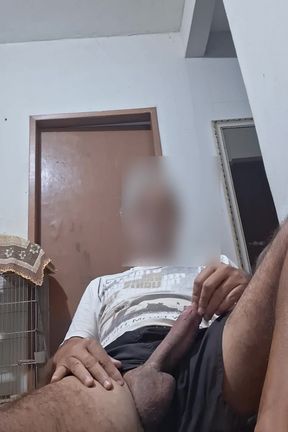 Ladysilva with hard cock masturbating showing off her hot ass