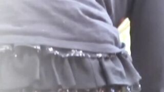 Sultry Seductress Unleashed Blonde Bombshell Teases in Mini Skirt and Lacy Thong