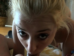Blond and small titted sandwich
