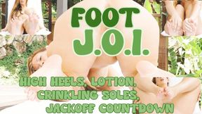HOT Feet foot fetish JOI with lotion, high heels, soles and more!