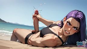 A Transvestite with Purple Hair Is Having a Beachside Cumshot in This Steamy Femboy Porn!