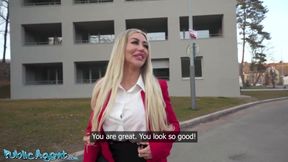 Public Agent - Real outdoor sex big boobs Spanish estate agent sucks big dick gets fucked hard